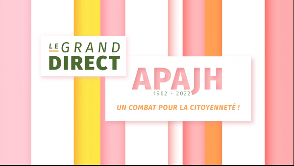 Logo de l'APAJH, avec les dates 1962-2022, et marqué juste en dessous : "Un combat pour la Citoyenneté !"